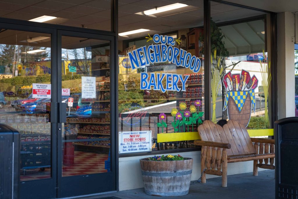 Street view of nearby Our Neighborhood Bakery store