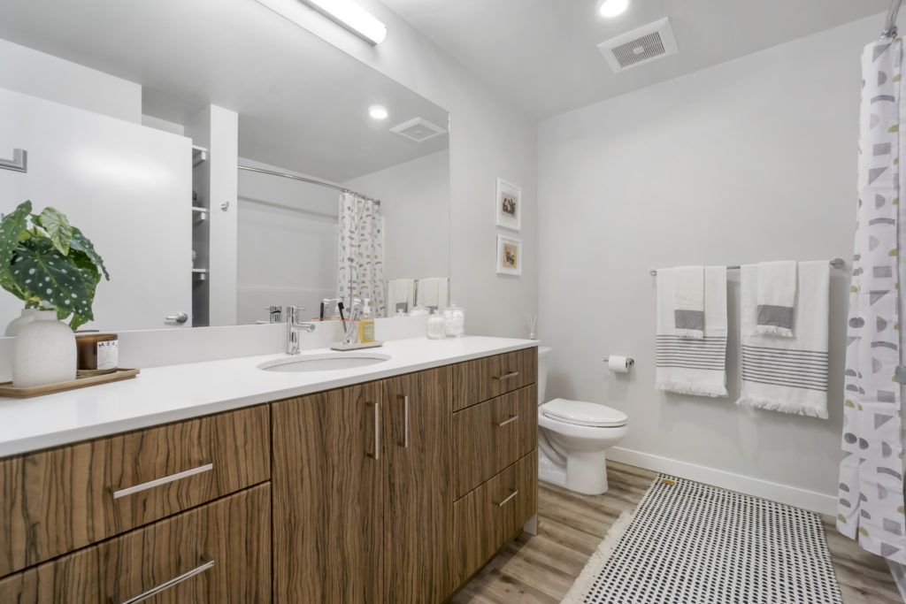 Bathroom view with sink and toilet